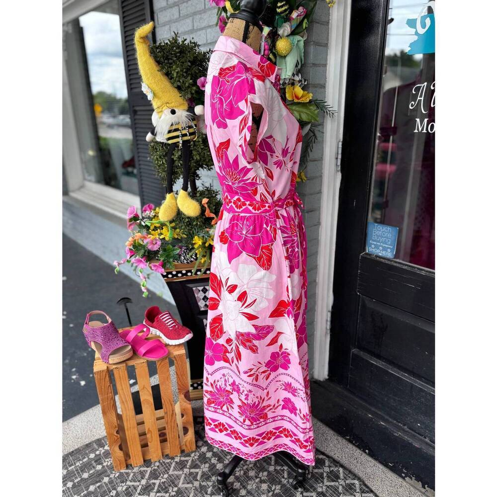 NEW MAUDE VIVANTE women's rylie dress in neon florals - Picture 2 of 3